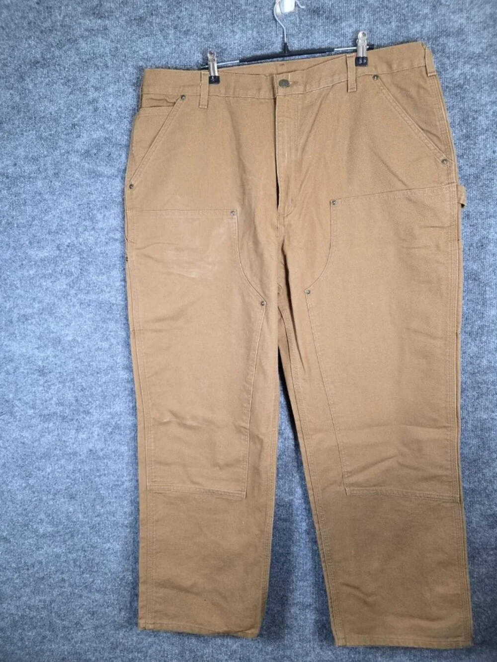 Carhartt Pants Mens 40x30 Brown B136-BRN Loose Original Fit Workwear Stains